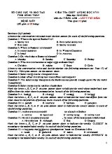 Đề đề xuất kiểm tra chất lượng học kỳ II môn Tiếng Anh Lớp 7 (Thí điểm) - Năm học 2015-2016 - Phòng GD & ĐT Sa Đéc (Có đáp án)